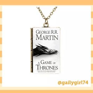 4 For $20 Game of Thrones Book Brass Necklace